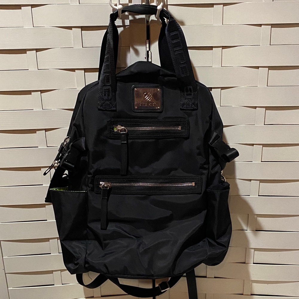 MPG Sport Black Backpack with Multiple Zippers